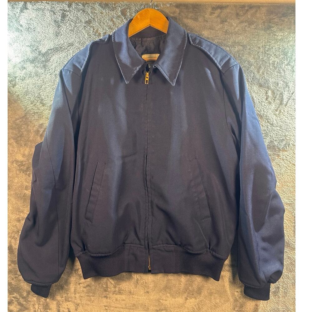 VTG 80s USAF Lightweight Service Jacket (Windbreaker) w/ OG Liner 40R Blue
